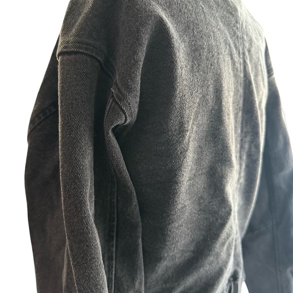 Design Lab Lord & Taylor Black Moto Jean Jacket - Picture 2 of 7